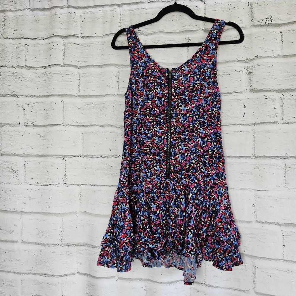Free People Tiered Ruffle Tank Dress Floral Womens Size 2 Colorful Boho Y2K - Picture 5 of 12